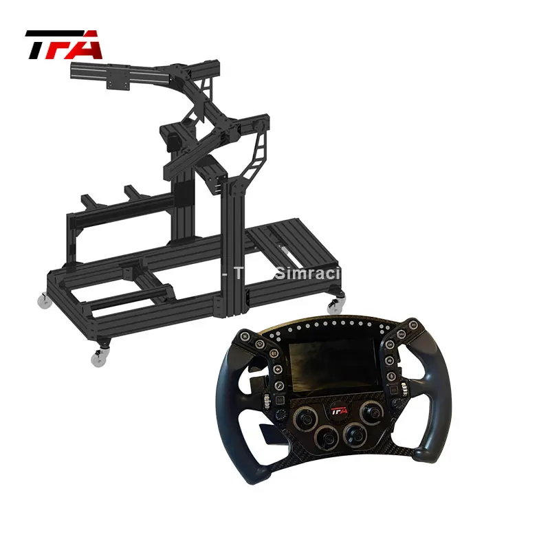 PS5 PS4 Sim Racing Simulator GT7 Aluminum Cockpit SC Wheels Pedals