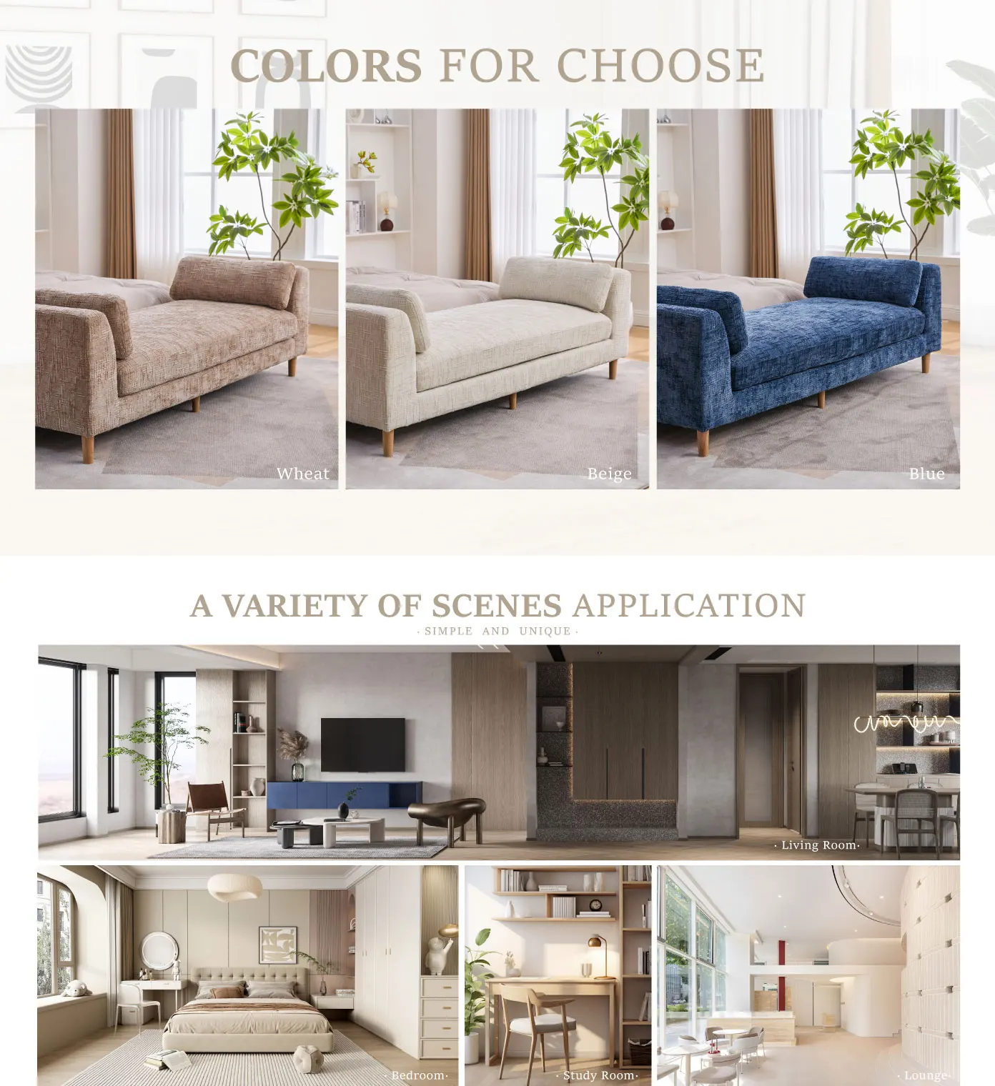 Elvarenae Laurenne Chenille Daybed Bench — product detail