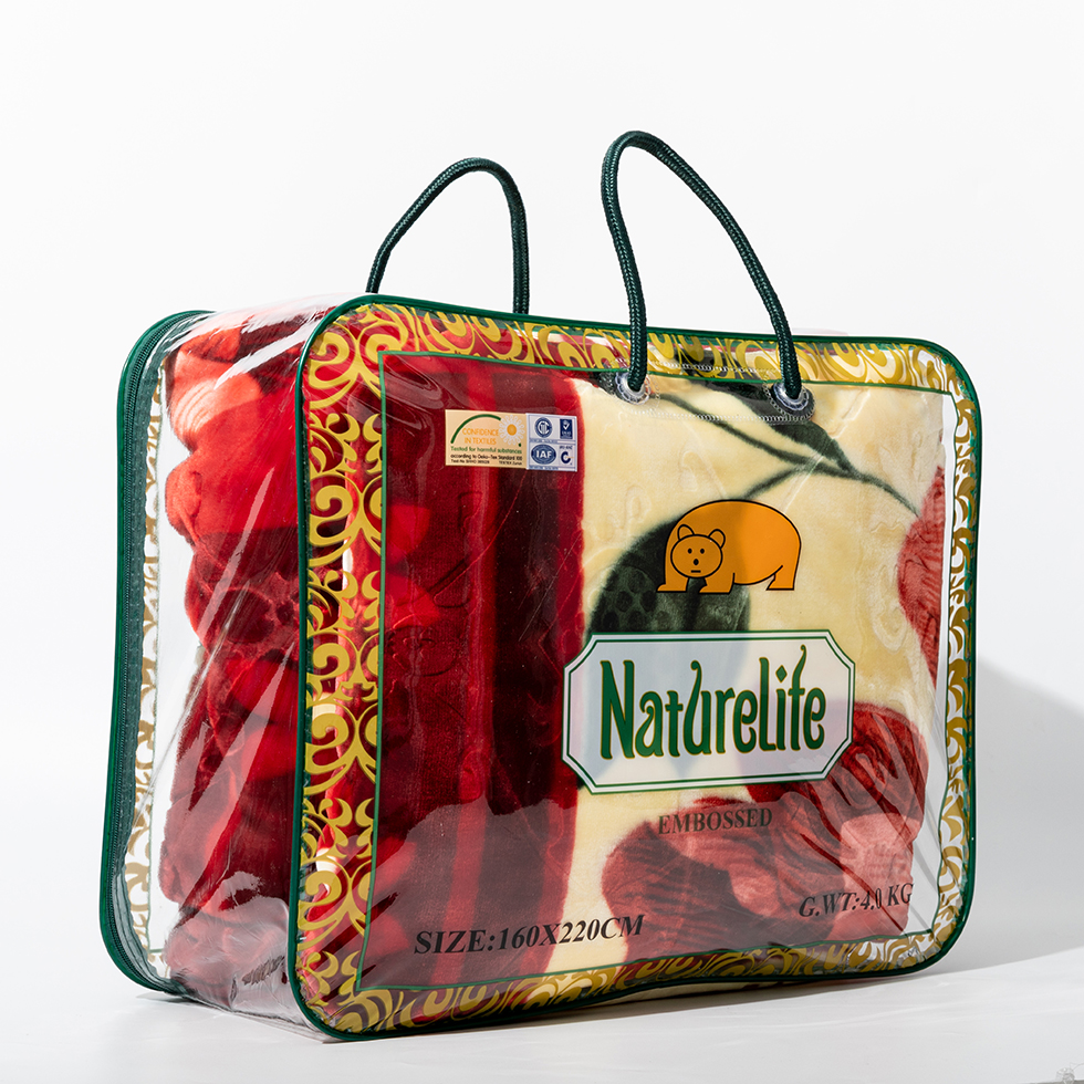 Оптовая продажа, полиэстеровый цветочный дизайн Otsukeori/Северная Африка, Алжир, однослойный/2-слойный мягкий рельефный норковый раскол, одеяло, набор для подарка