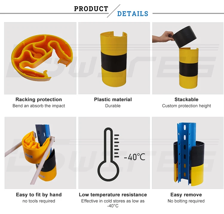 Warehouse Reduce Damage Forklifts Hit Pallet Racking Corner Plastic