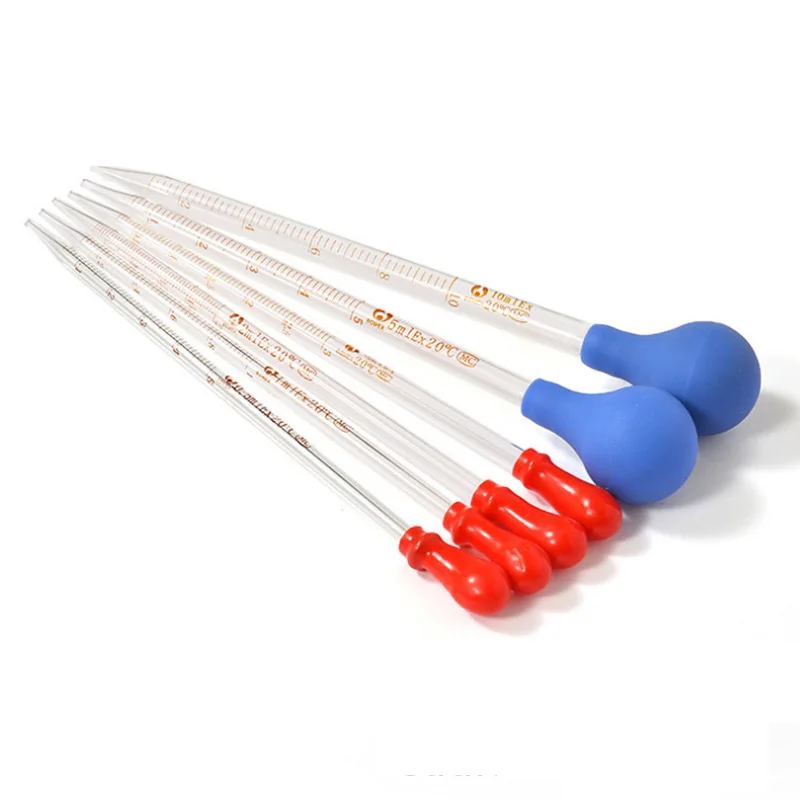 Clear Graduated Glass Pasteur Pipette Burette 0.5ml 1ml 2ml 3ml 5ml