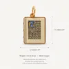 Fort no 16 book pendant Gold