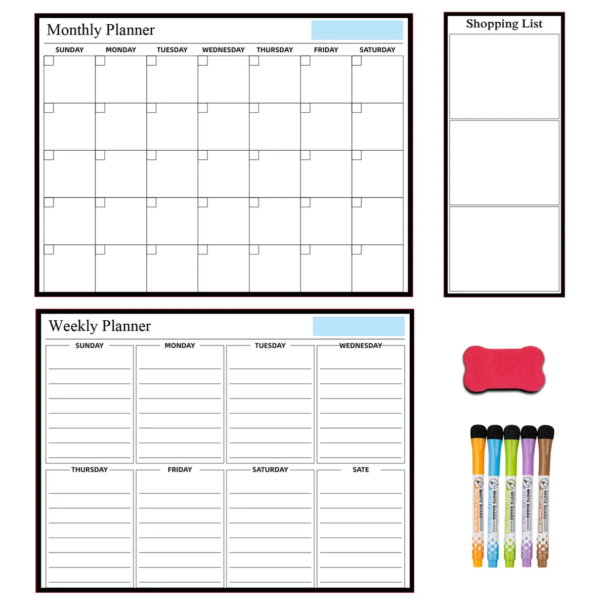 Фабричная Магнитная ежемесячная еженедельная органайзер планировщик календарь сухое стирания доска для холодильника дома