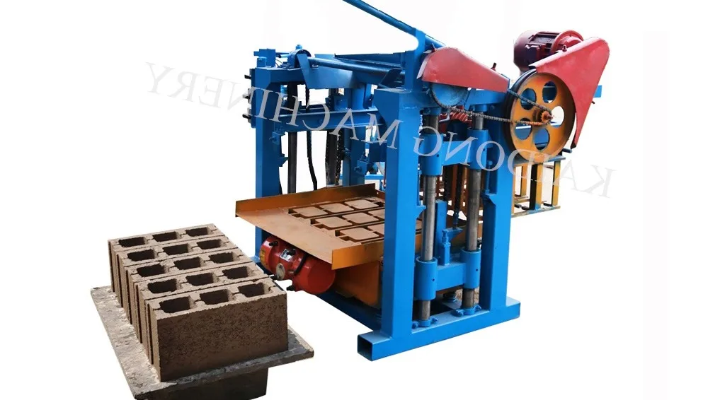 Kaiqian 4-45 Semi-automatic Cement Hollow Brick Making Machine Concrete ...