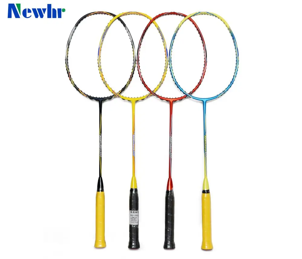 Low Price Portable Original Design Non-Slip Customization Logo Print Full Carbon Badminton Racket
