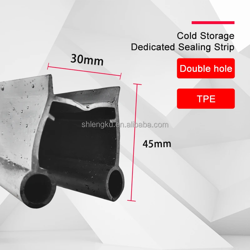 Epdm Forming Qx018 Double Hole Door Gaskets Door Rubber Gasket Sealing Strip For Cold Room