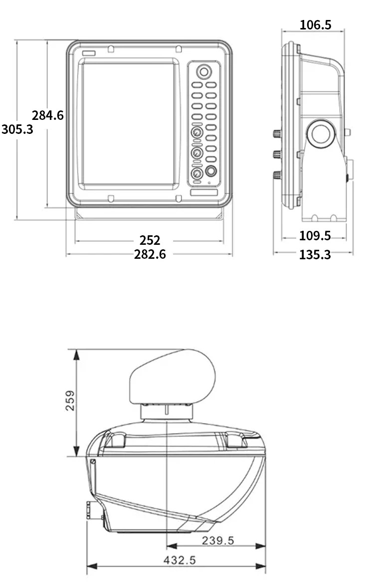 Onwa KR-1268 12.1-inch 64NM LCD Marine Radar /w AIS Display and ARPA Function