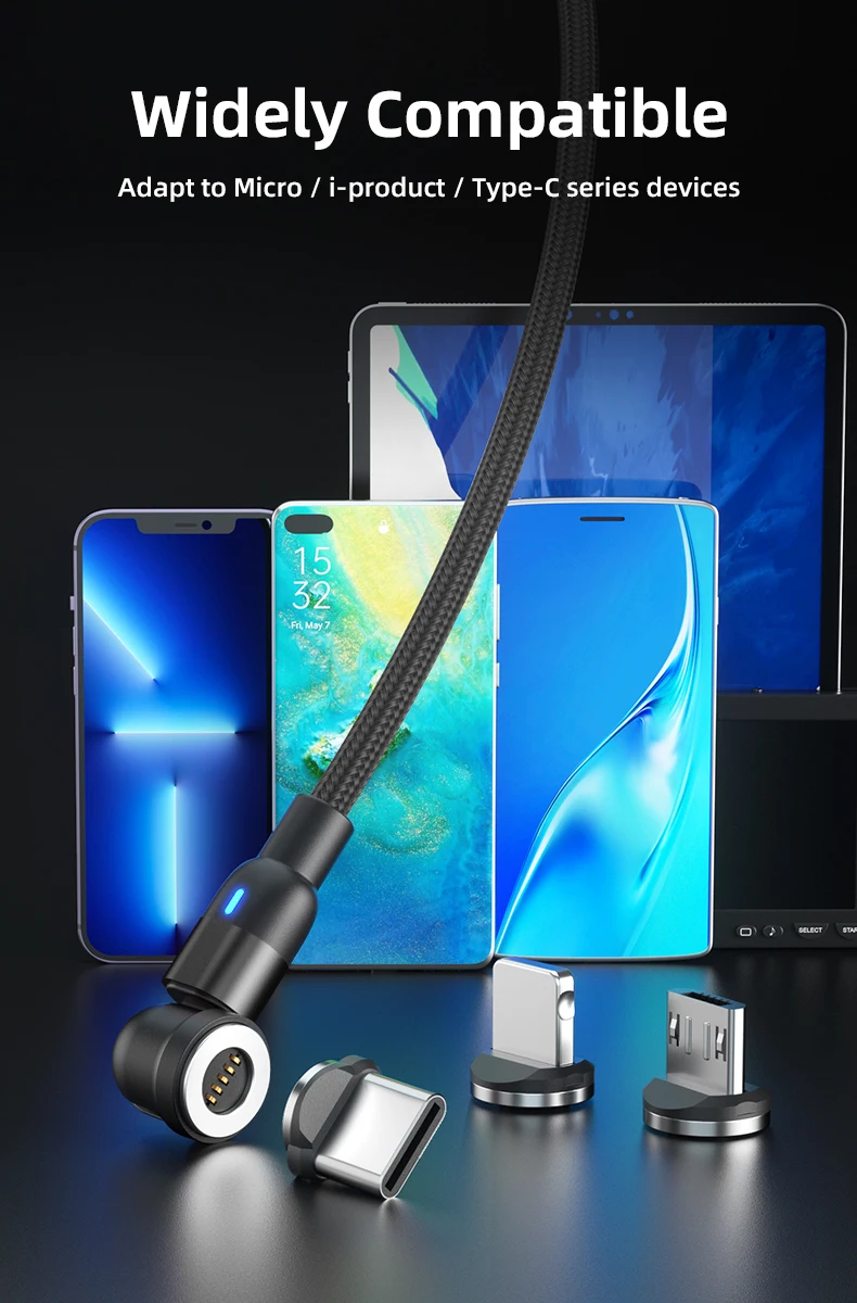 Wholesale Usb 3 In 1 540 Degree Fast Charging Micro Type C Data