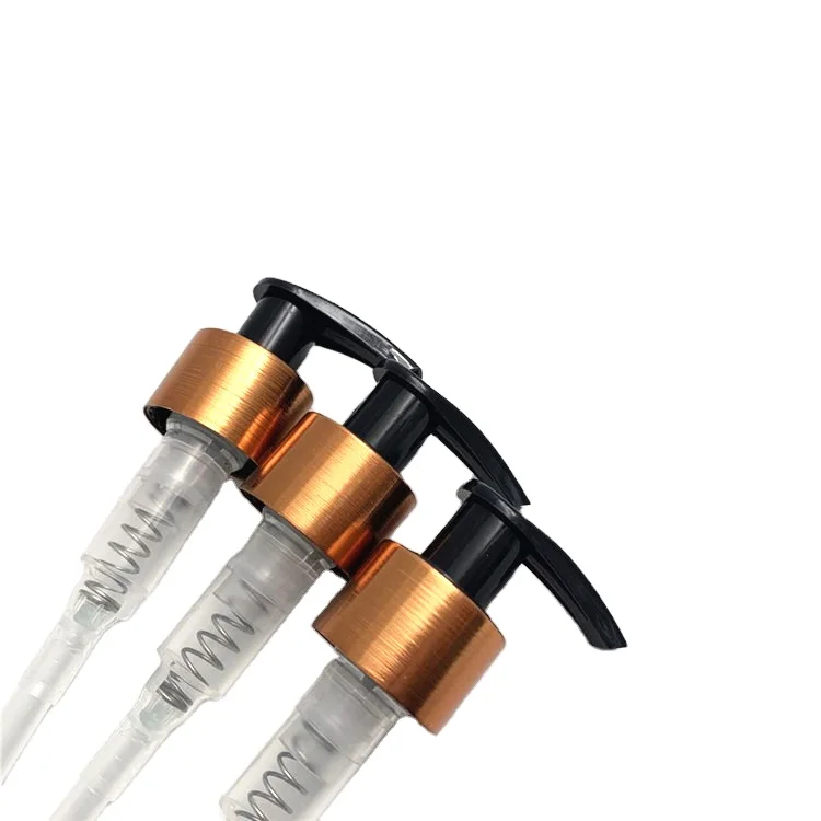 Ruipack Oem Custom High End Golden Aluminum Brushed Lotion Pump 24mm