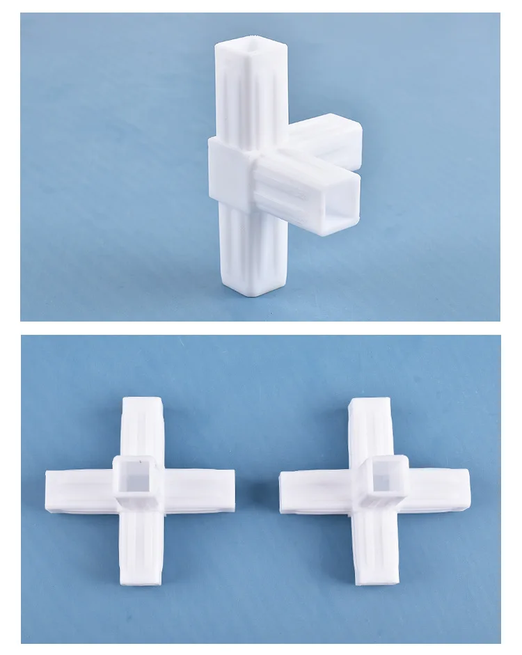 Plastic Square Tube Connectors 1 Inch 25mm Square Tube Joint Connectors