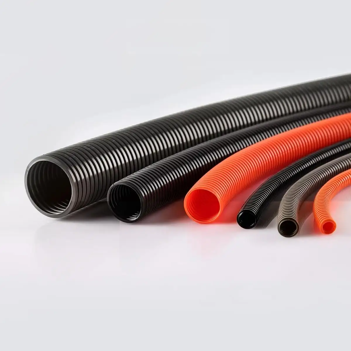 Nylon Hose Dark Gray Black Orange Corrugated Wire Threading Plastic Pipe Halogen-free Additive