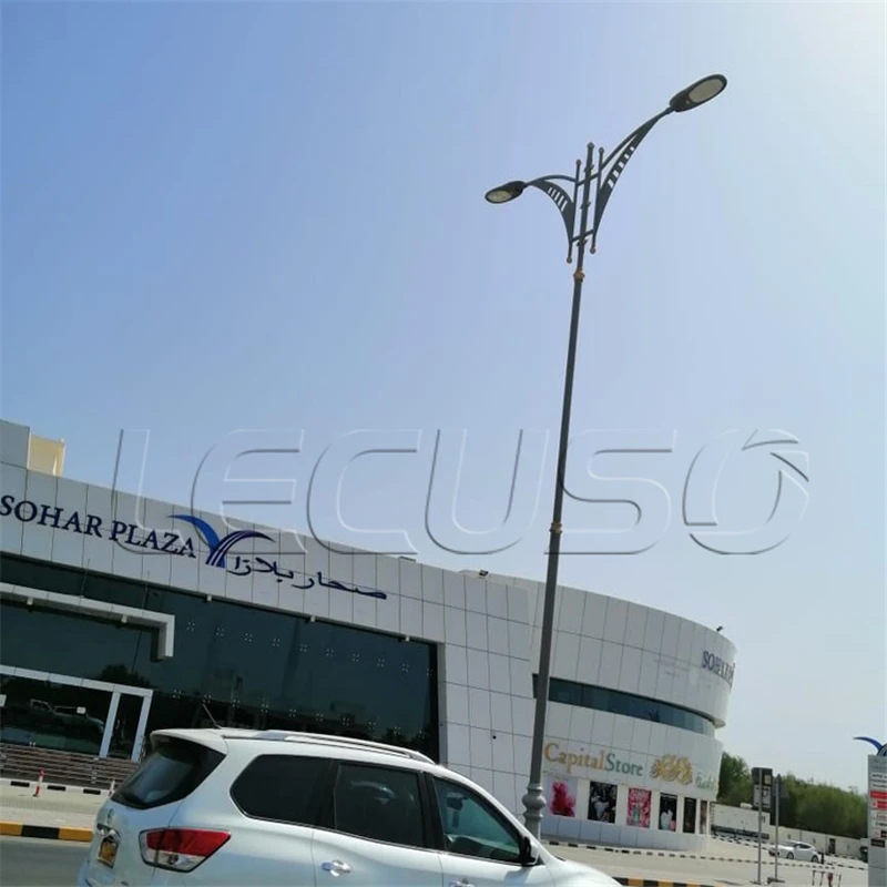 Multispot Four Arm Street Lighting Outdoor Pole Ip66 Weight With Base Highways 12m Lighting Pole