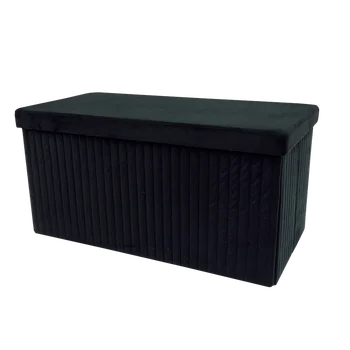 Folding Cube Home Velvet Fabric Beige Footstool Ottoman Storage Box Seat Bench