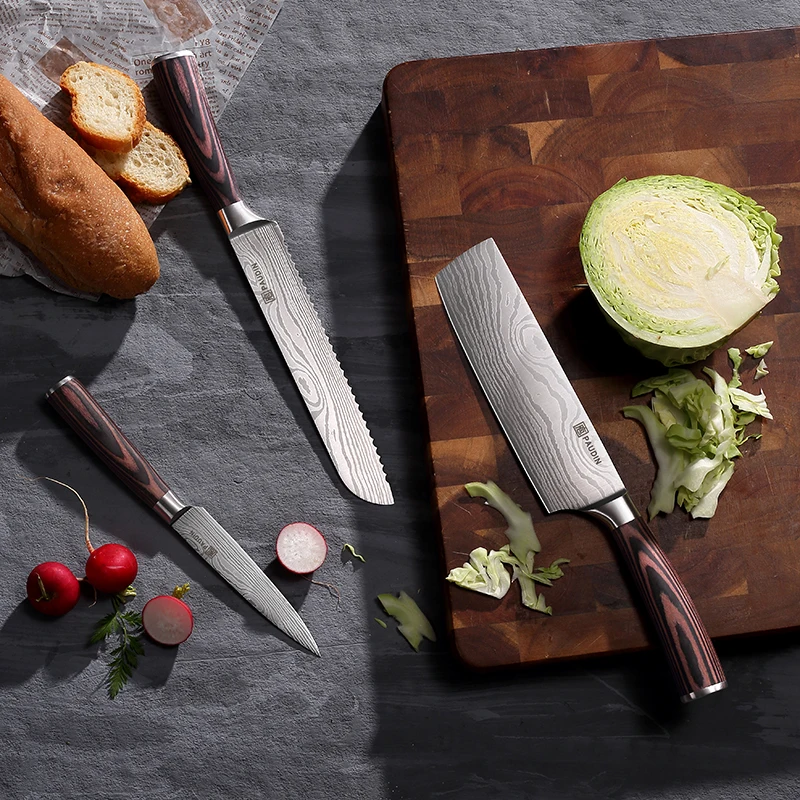 New Arrivals 7pcs Utility Kitchen Knife Set With Ultra Sharp Blade And