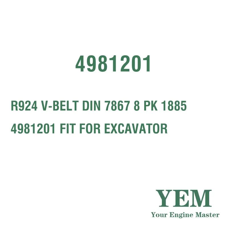 R924 V-BELT DIN 7867 8 PK 1885 4981201 FIT for LIEBHERR EXCAVATOR ENGINE PARTS