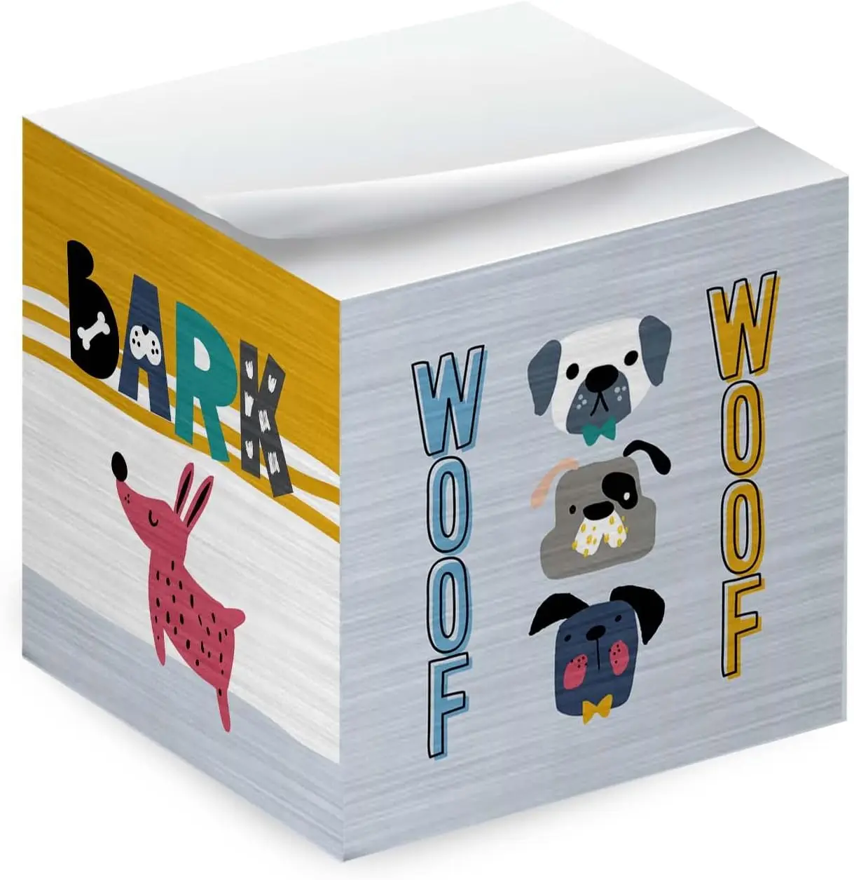 750 Sheet Sticky Note Cube 4-Sided Printed Memo Block Office and Home ...