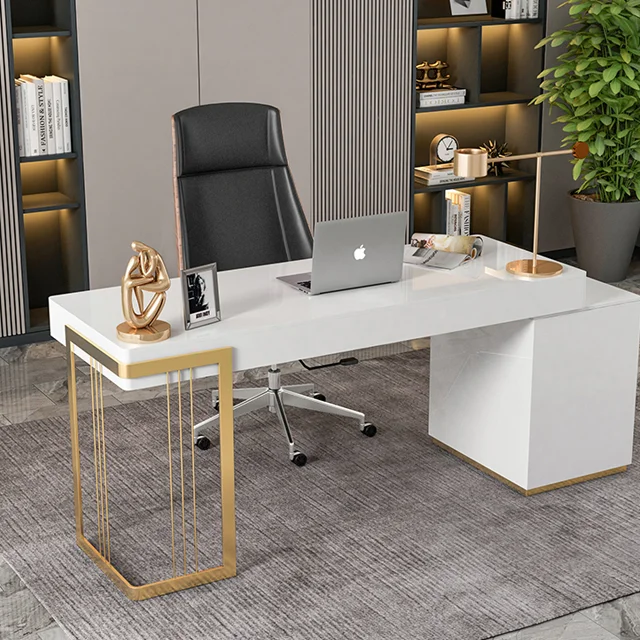 Rounded Desk Edge L Shape Classical Contemporary Office Table Executive ...