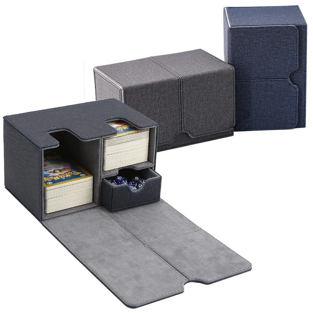 Leather Deck Box Card Sports Cards Deck Box Closure Trading