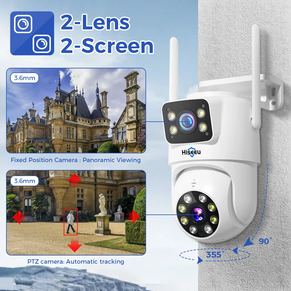 5G Hz Dual Lens 16 Channel Wireless Camera DVR Kit Dome Ptz Outdoor Home WiFi IP Cctv Security Camera System