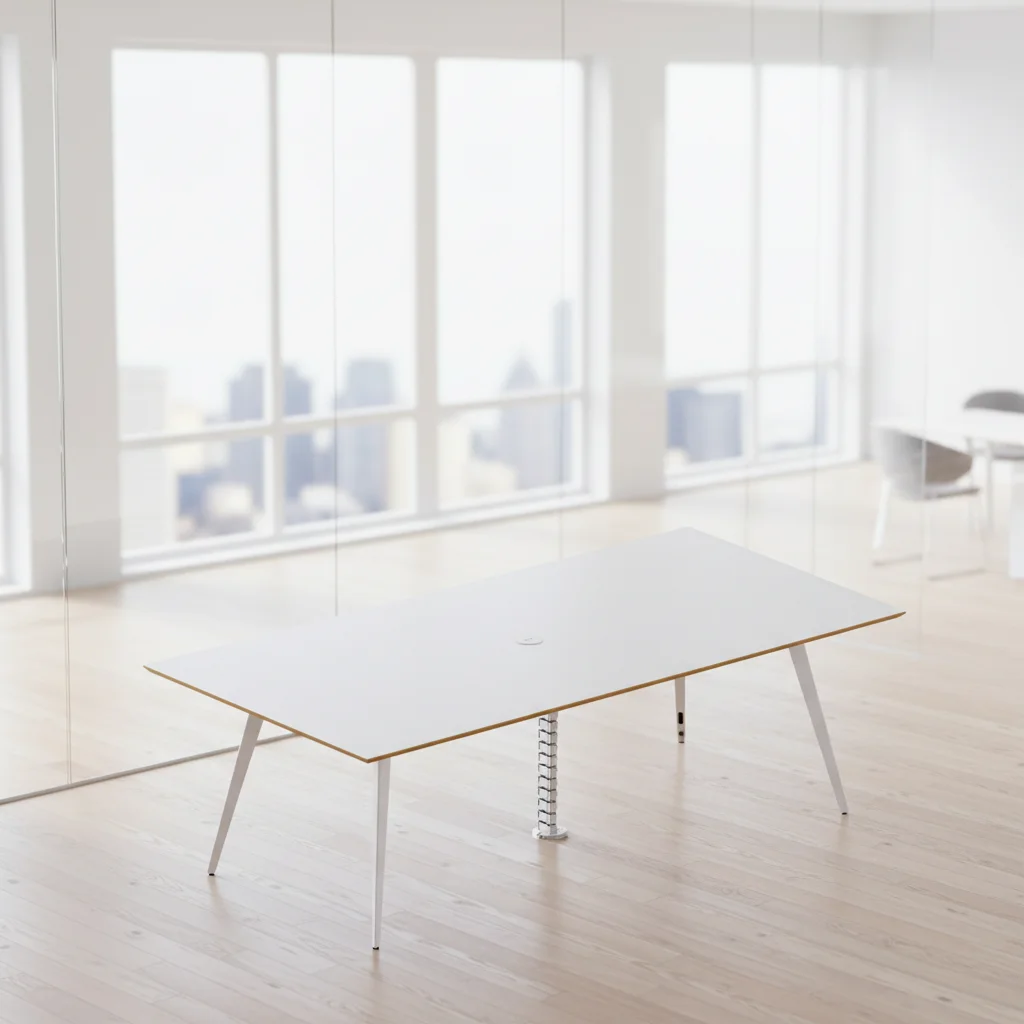 Professional Conference Table with Integrated Power Outlet and Steel Frame Modern Design for Office Boardroom 5