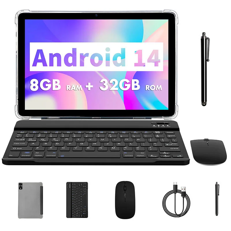 Oem新しい10インチAndroid 14タブレット2k Fhd大画面オクタコアラム