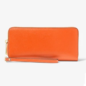 Custom Logo PU Saffiano Leather Ladies Wristlet Long Phone Zipper Wallet Money Purse for Women