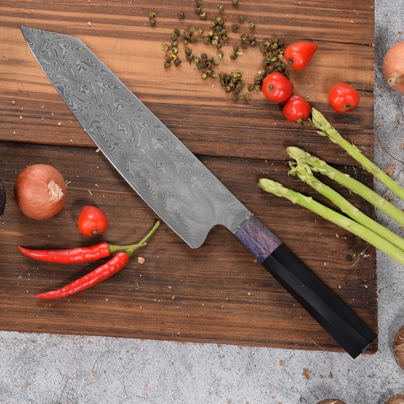 Cuchillo Chef Knives Kitchen Knife Sharp 8 Inch Swedish Powder Damascus Steel Chefs Knives With Classic Handle Design