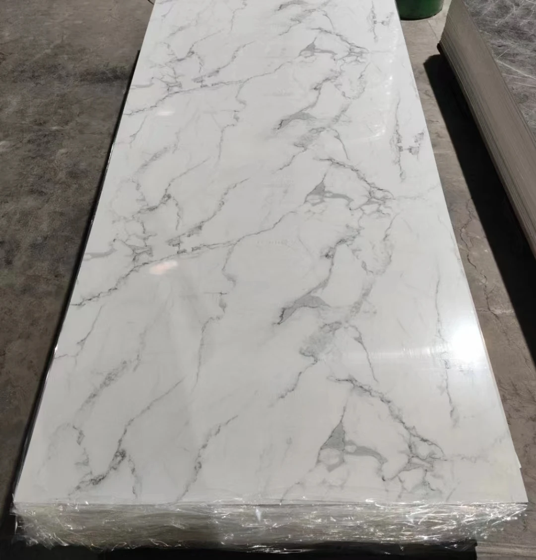 Home Improvement Large Size UV Coating Wall Stickers Artificial Flexible Marble Sheet
