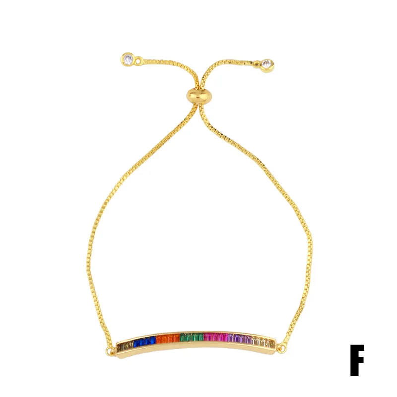 Rainbow Color Zircon Stone Multi Color Jewellery Bracelet Accessories