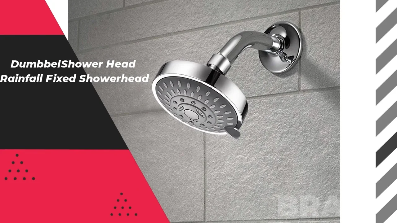 High Pressure Fixed Shower Head Chrome Antileak 5 Settings Rainfall
