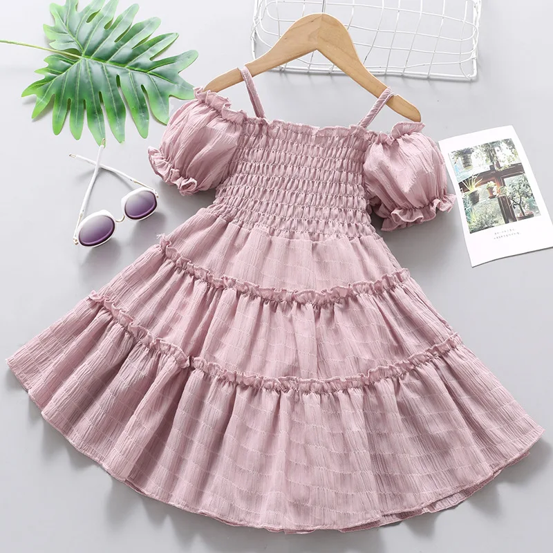 Оптовая продажа, платья для девочек 2023, летние платья для малышей, платья для девочек с пышными рукавами для девочек 7 лет