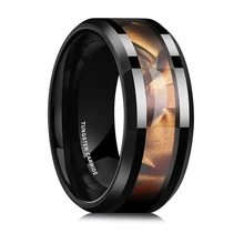 Private Customized Design Jewelry 8MM Black Tungsten Ring Men Women Wedding Rings Jewelry For Women Men Fashion Rings