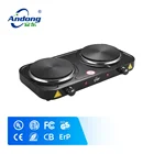 Andong Portable Electric Stove Twin Solid Hot Plate Cooktop Cooker Electric 2 Burner Hot Plate Stove For Cooking 2000 Watts