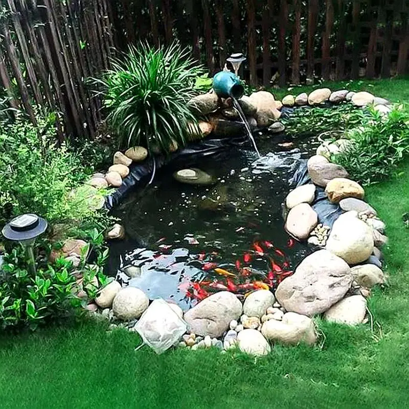 Outdoor Fish Pond Supplies 1mx50m Pond Liner Rain Drum For Water Pond Foil Yard Garden Decors Outdoor Fish Pond Supplies 1mx50m Pond Liner Rain Drum For Water Pond Foil Yard Garden Decors