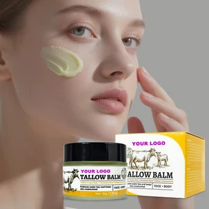 Luxury Collagen & Beef Tallow Glycerin Face Cream Deep Hydration Anti-Aging Day Use Vegan Nourishing Formula for Mature Skin