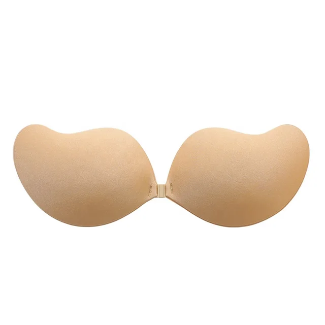 Factory Simple Style Strapless Sticky Front Open Silicone Push Up Bra For Ladies