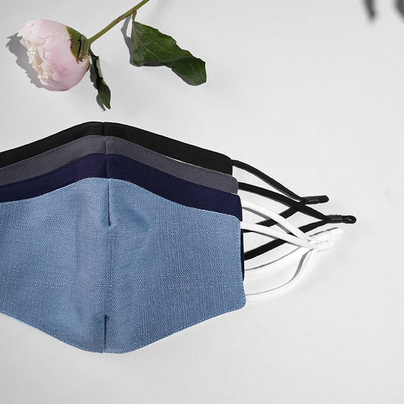 Модный высококачественный однотонный с сертификатом многоразовый Пользовательский логотип моющийся взрослый Хлопковый чехол для лица