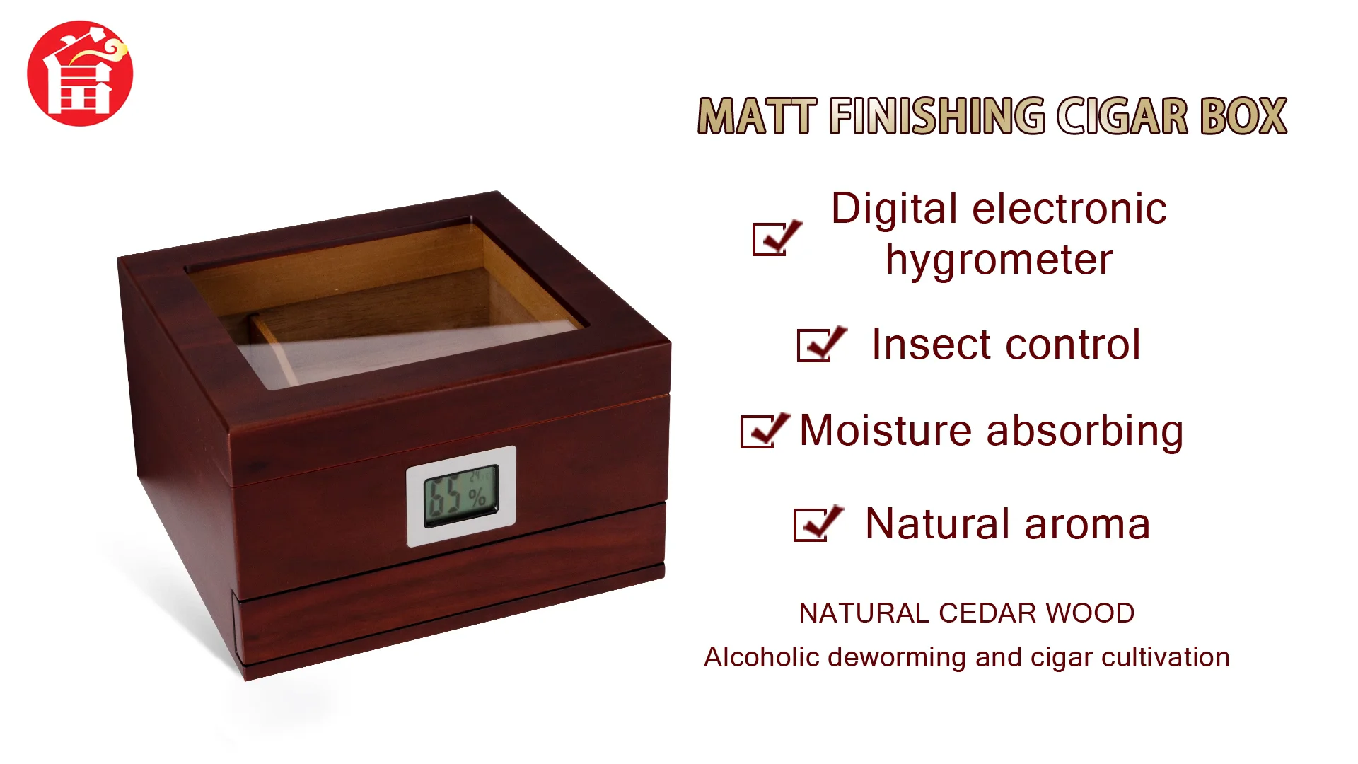 Handmade Cigar Humidors Box Set With Cigar Cutter And Pu Leather Bag