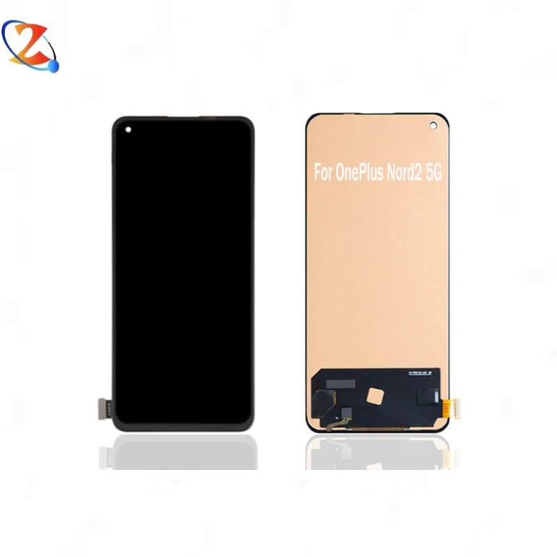 Écran LCD De Remplacement Pour OnePlus Nord 2 5G - 6,43 Pouces, Tactile, Noir - Comprend Kit De Réparation Et Film De Protection - 4