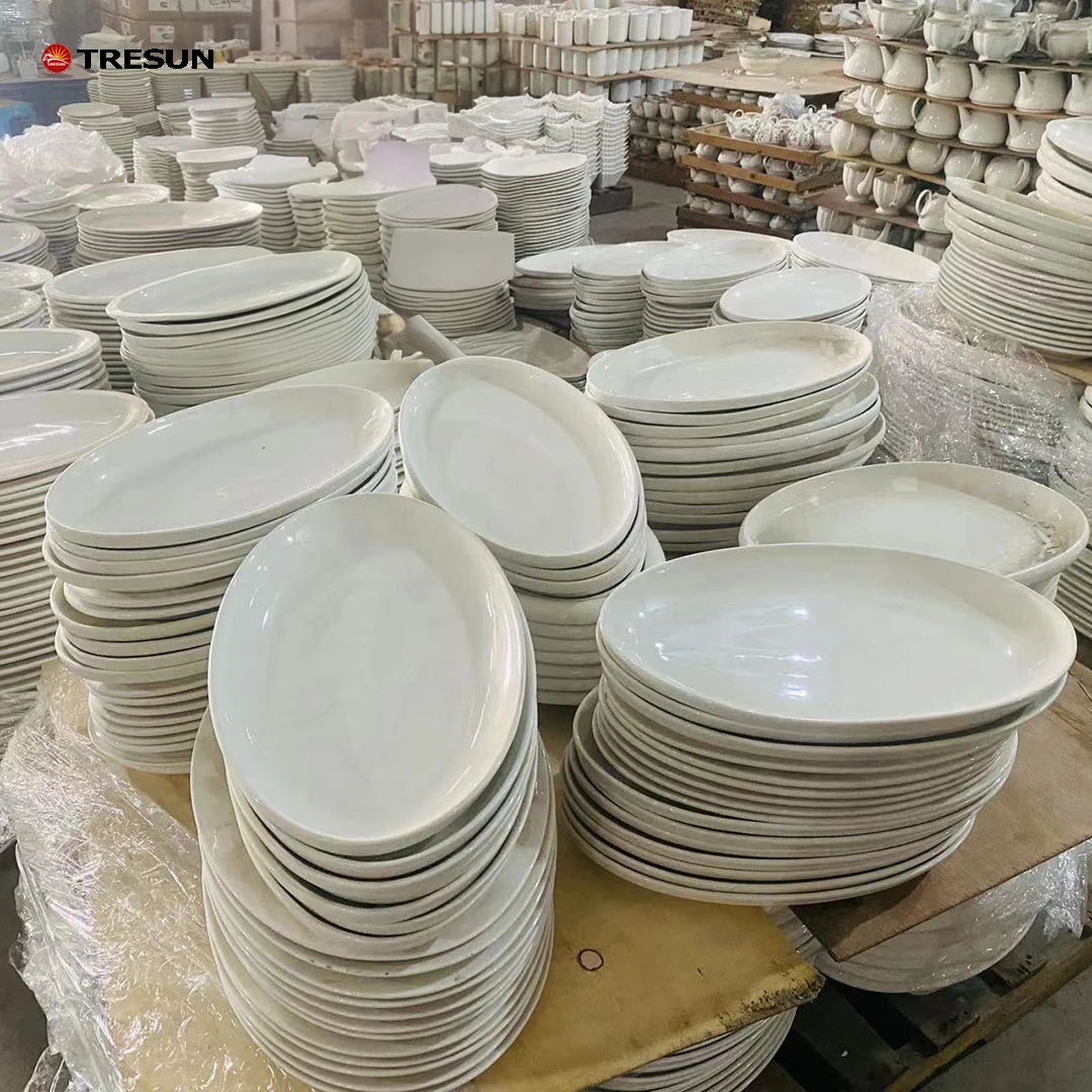 Manufacturer Wholesale Mix Size Ceramic Inventory Cheap White Ceramics