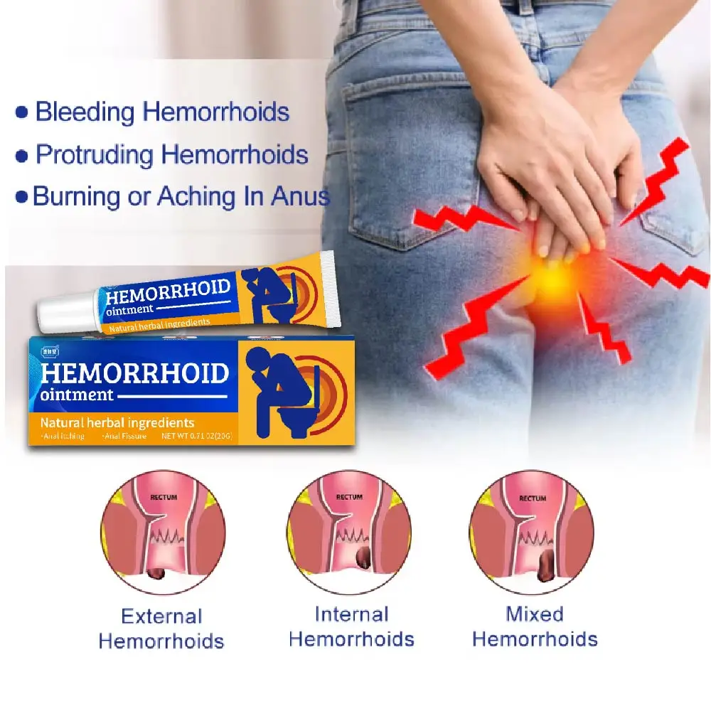 Anti-Itch Cream for Internal External Hemorrhoids Ointment Relieves Pain Itching Burning Swelling Bleeding Healthcare Supply