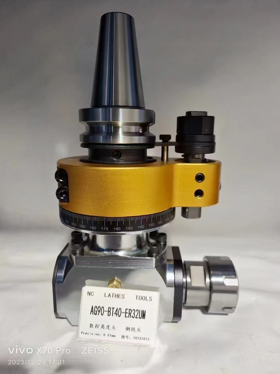 HEAD　GLOBAL DCT　CAMBA DCT SERIES　ビンディング Right Angle Head Double-Out for BT40 Spindle - 90° Angle Head