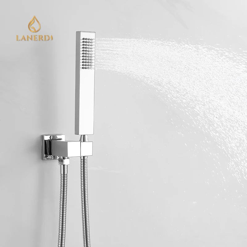 Lanerdi Modern Design CUPC Wall Mounted Brass Shower Showerhead  Faucet Set