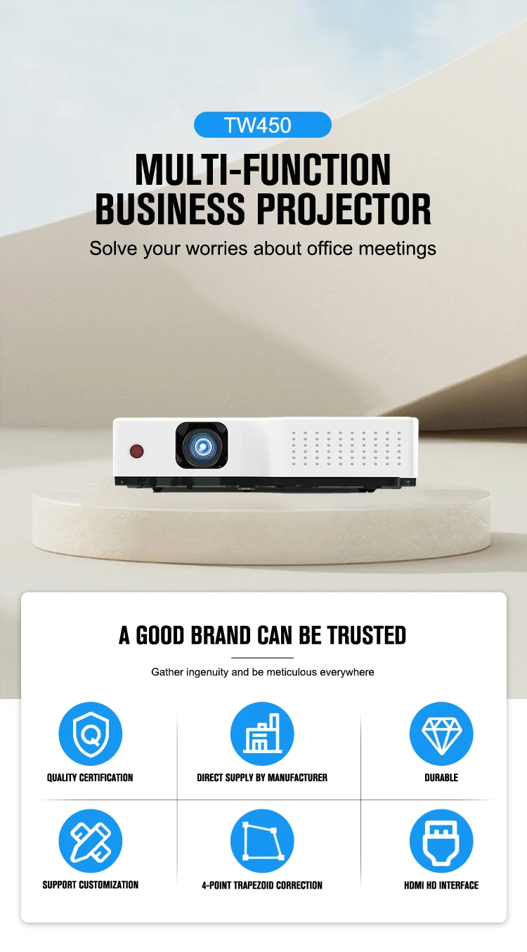 Inask Projector Business Office Commercial Teaching Mini Laser