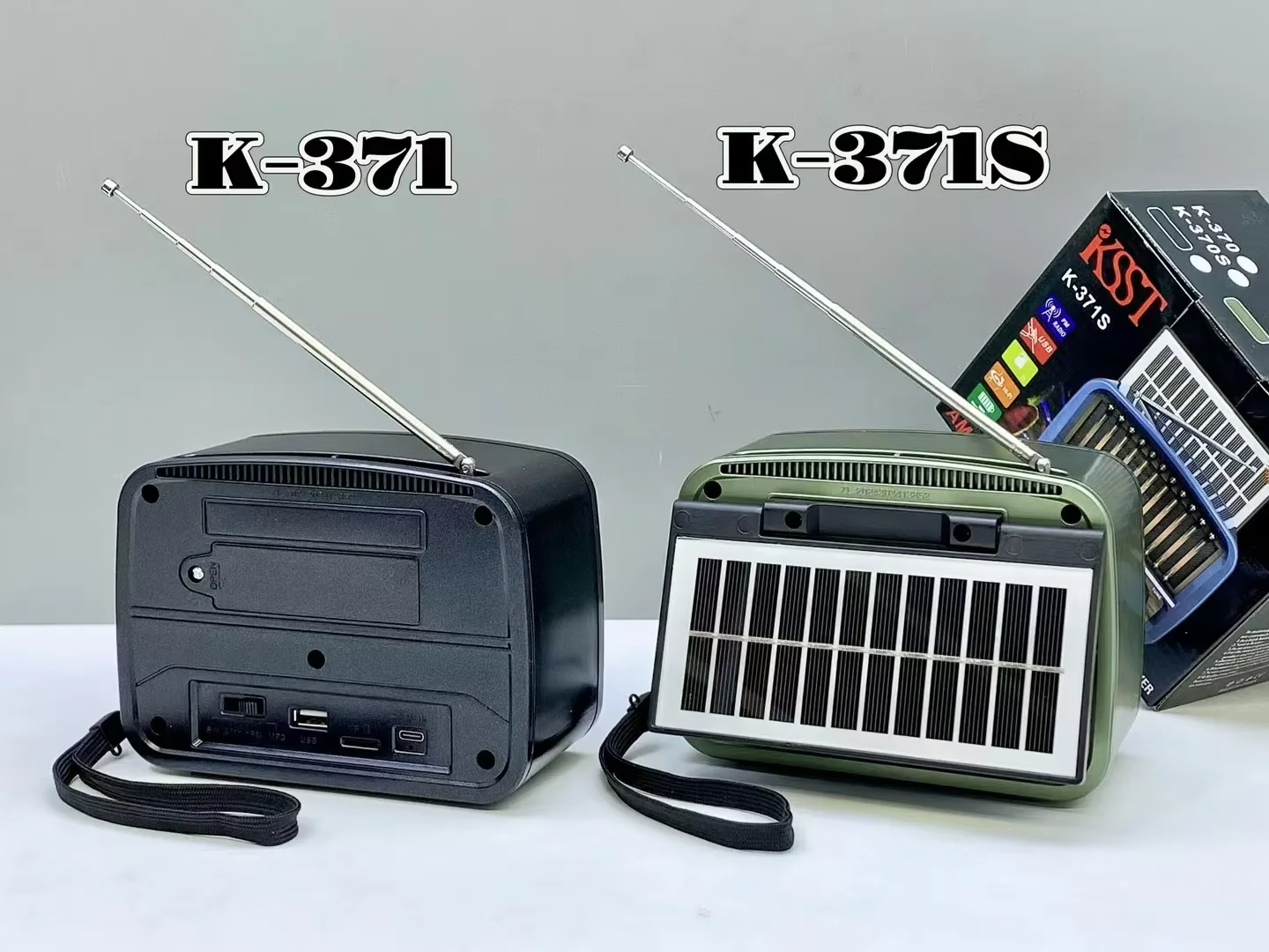 K-371S Retro Style Vintage Radio - Solar Powered Sound Box