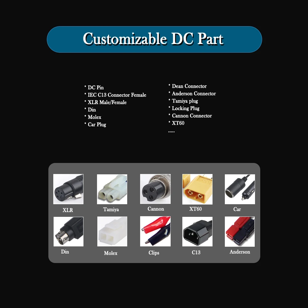 YHY 150W 300W AC DC CE ETL for ROHS TUV 12V Switching Desktop Power Adapter 3/4 Pin Din 12.5A-25A 100-240V Input Multi-Plug