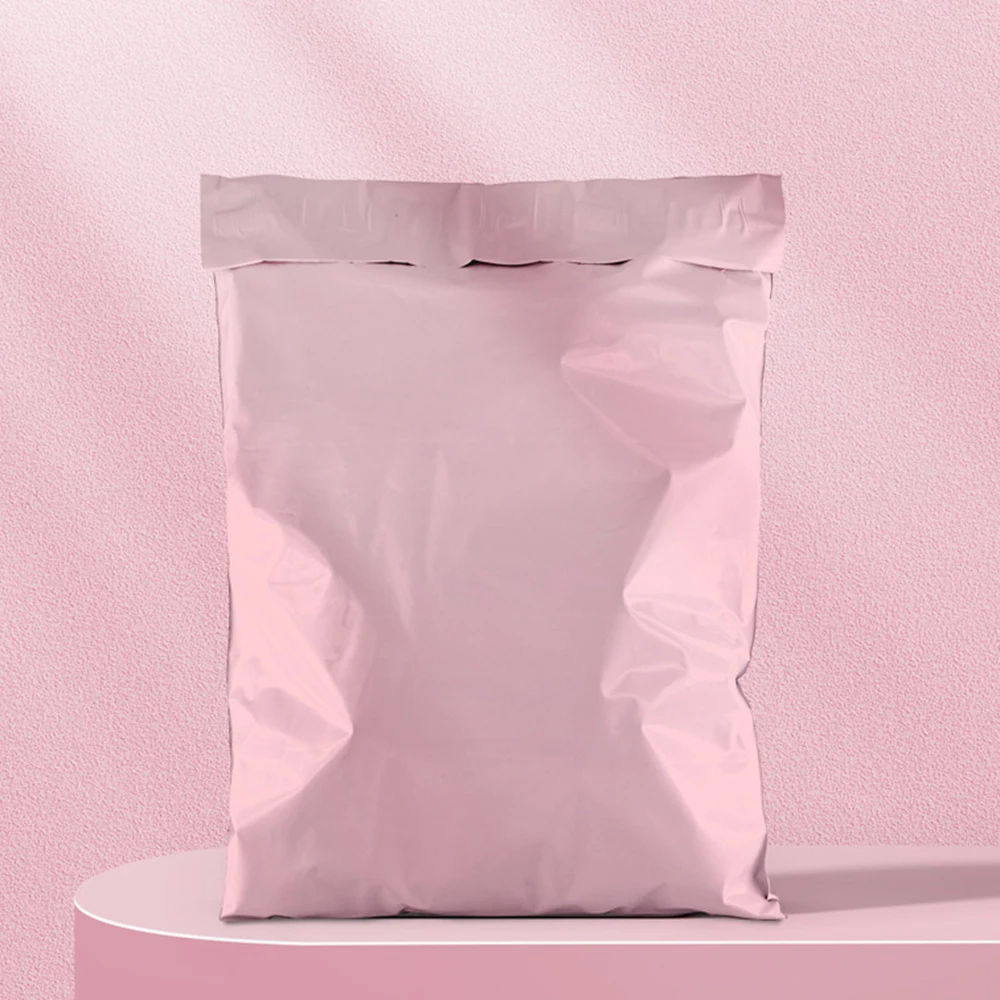 Biodegradable Pink Poly Mailer Bags For Shipping Clothes Oem