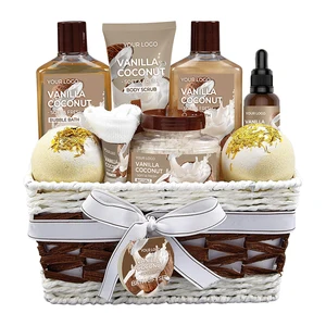 Gentle Organic Herbal Body Bath Gift Set Foam Moisturizing Nourishing Soothing Sulfate-Free Coconut Oil Argan Oil Spa Gift Set