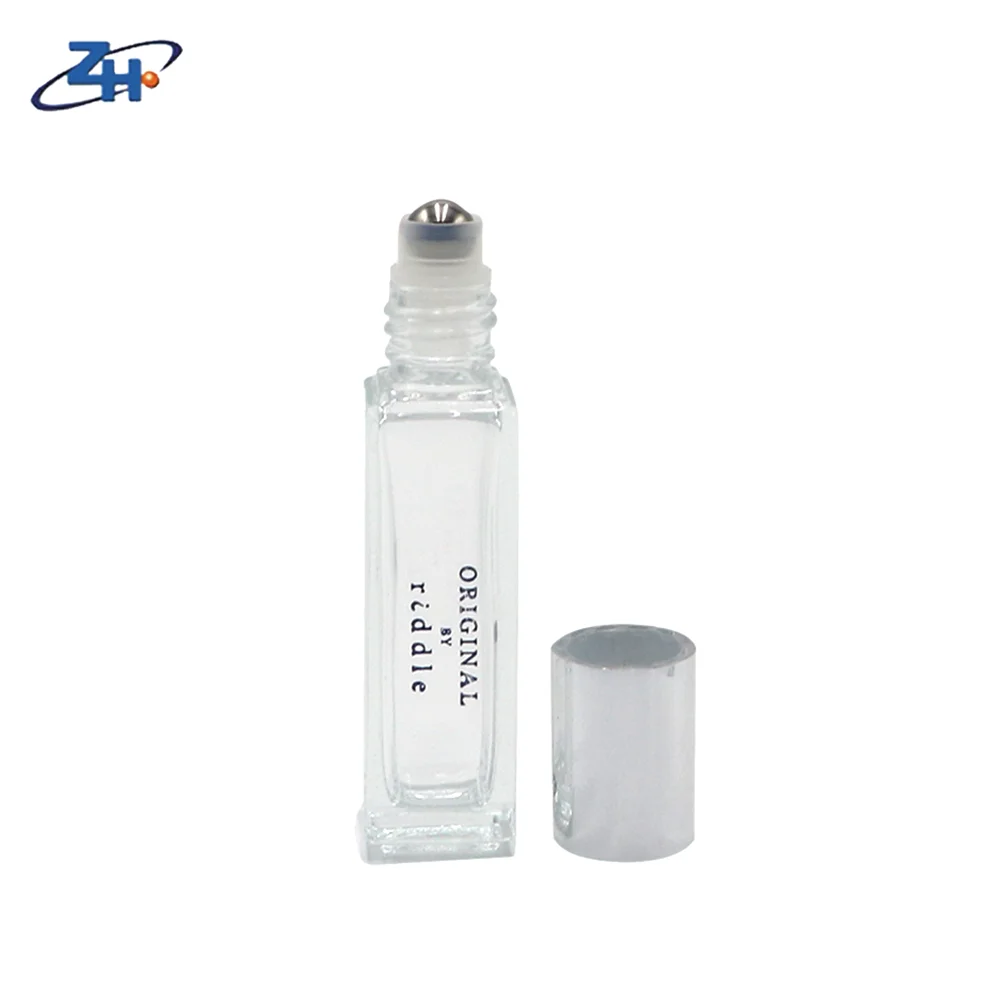 8ML Transparent Glass Essential Oil Roller Ball Perfume Bottle