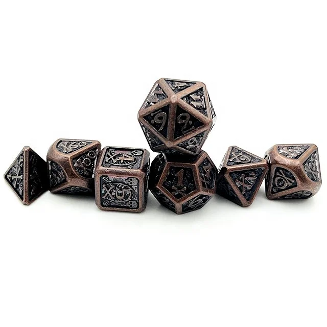 Rpg Custom Dice Set Polyhedral Dnd Metal Dice Set 16mm